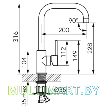 Смеситель Ferro Freya BFR42B (черный) картинка 2
